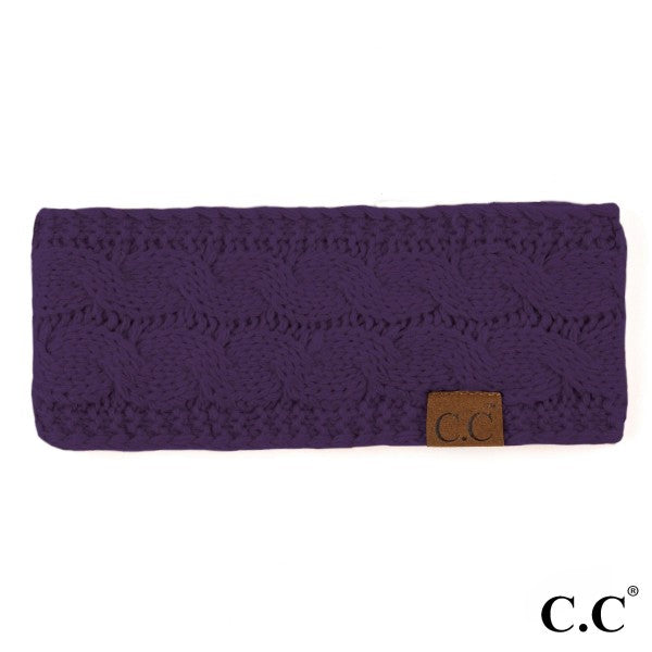 C.C Solid Cable Knit Headwrap