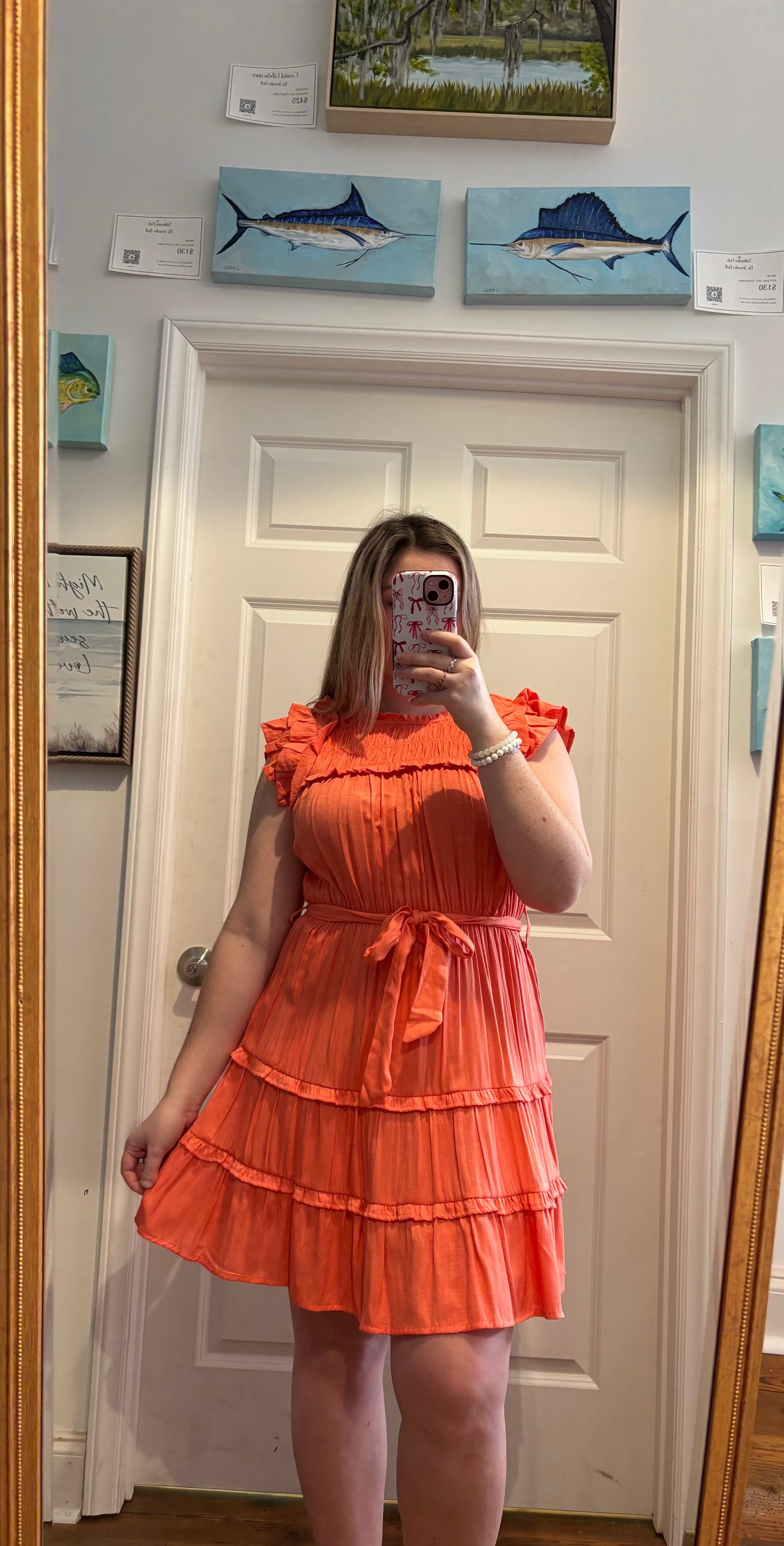 Sunset Grace Ruffle Dress