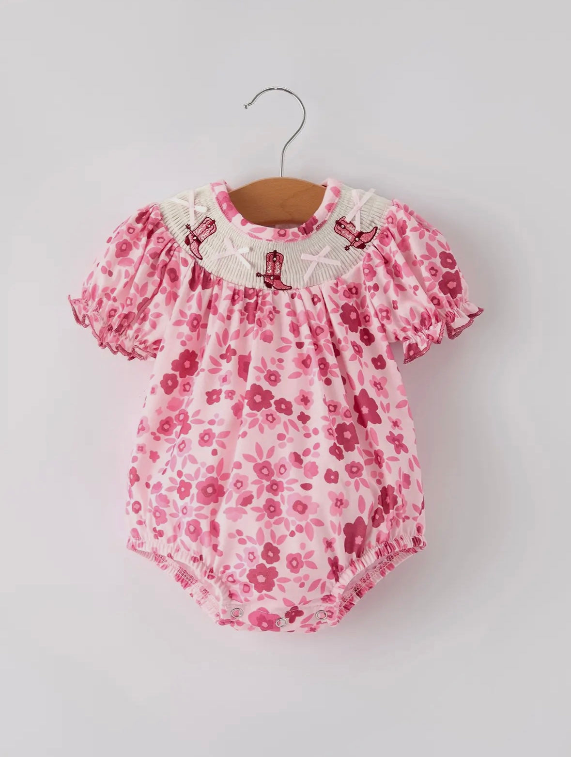 Sweet Magnolia Smocked Boot Bubble