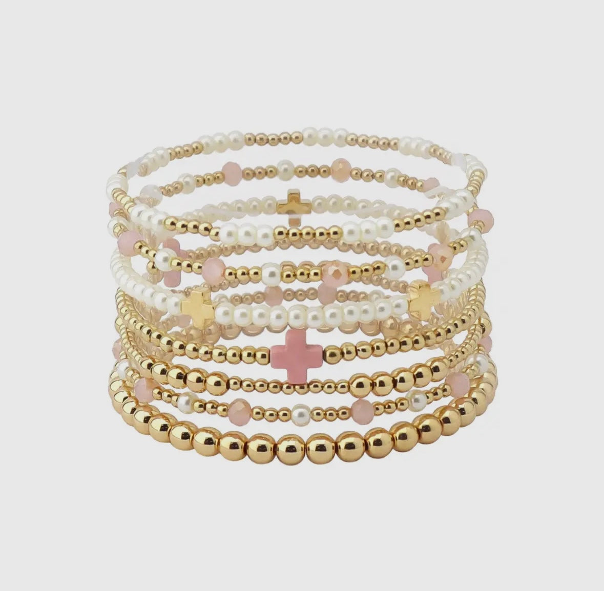 Blush Grace Bracelet Stack