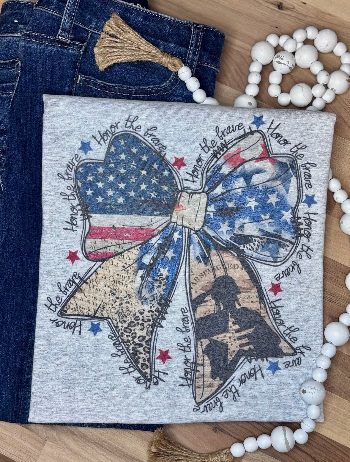 Honor the Brave Bow Graphic Tee
