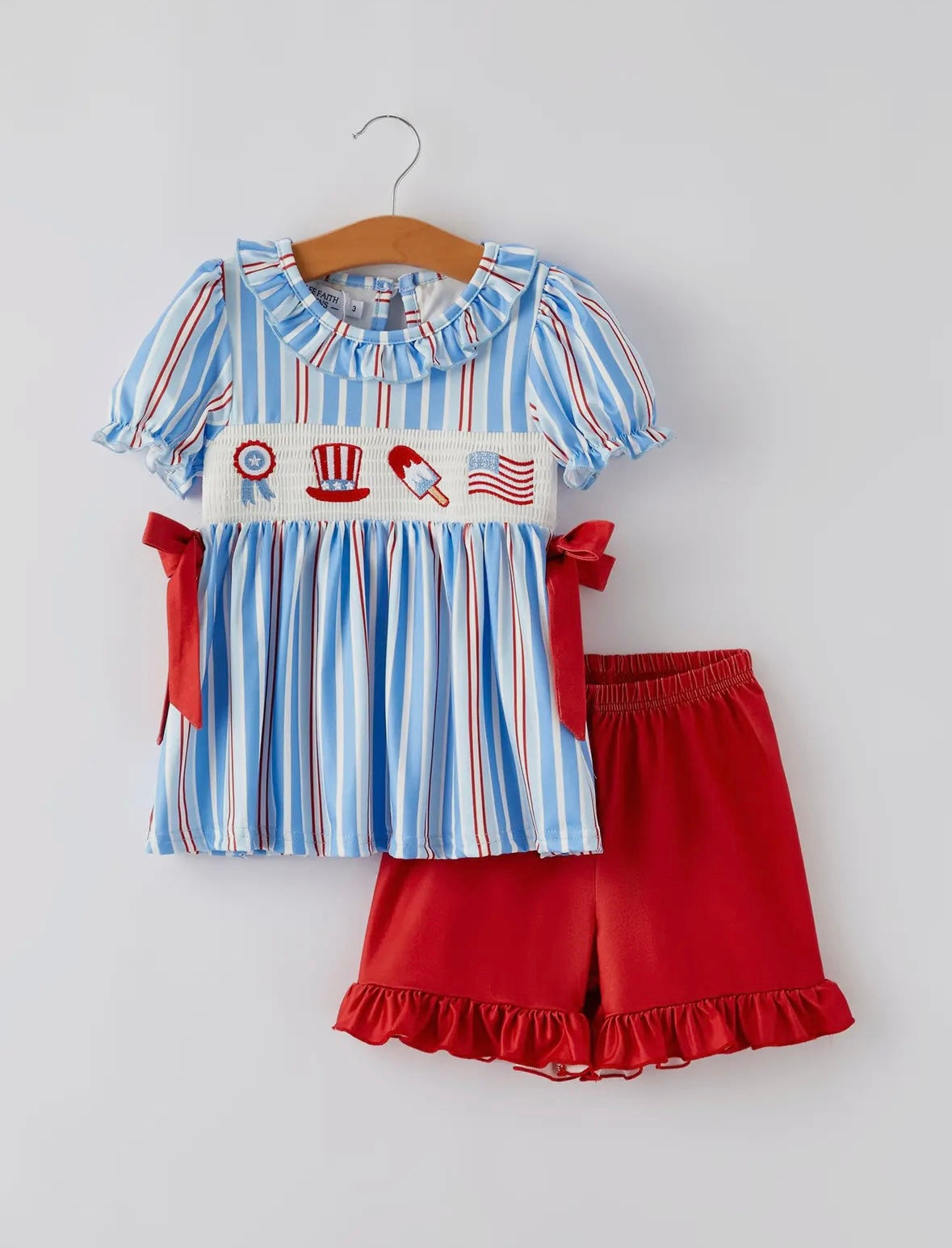 Patriotic Smocked Girls' Set
