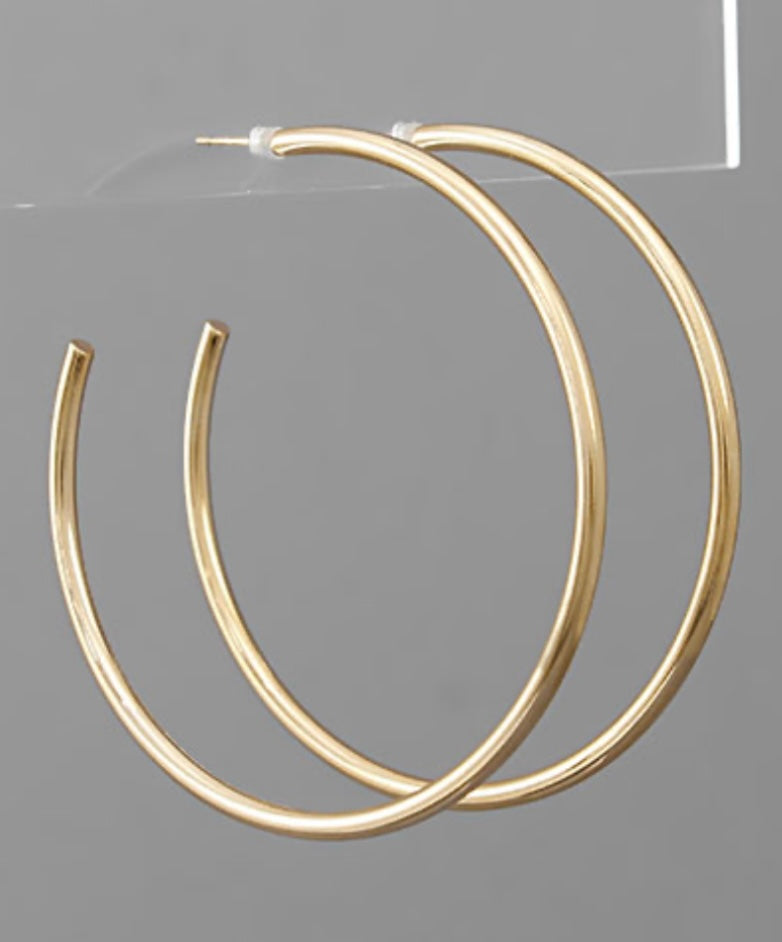 60mm Gold Dipped Hoops