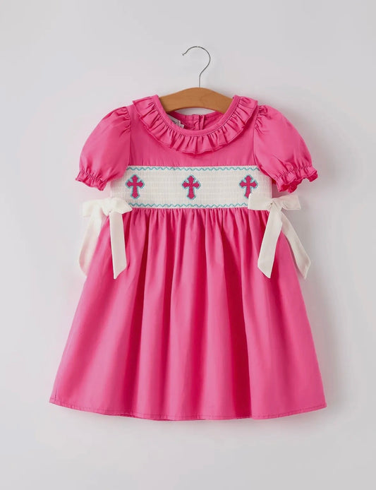 Rose Smocked Cross Dress