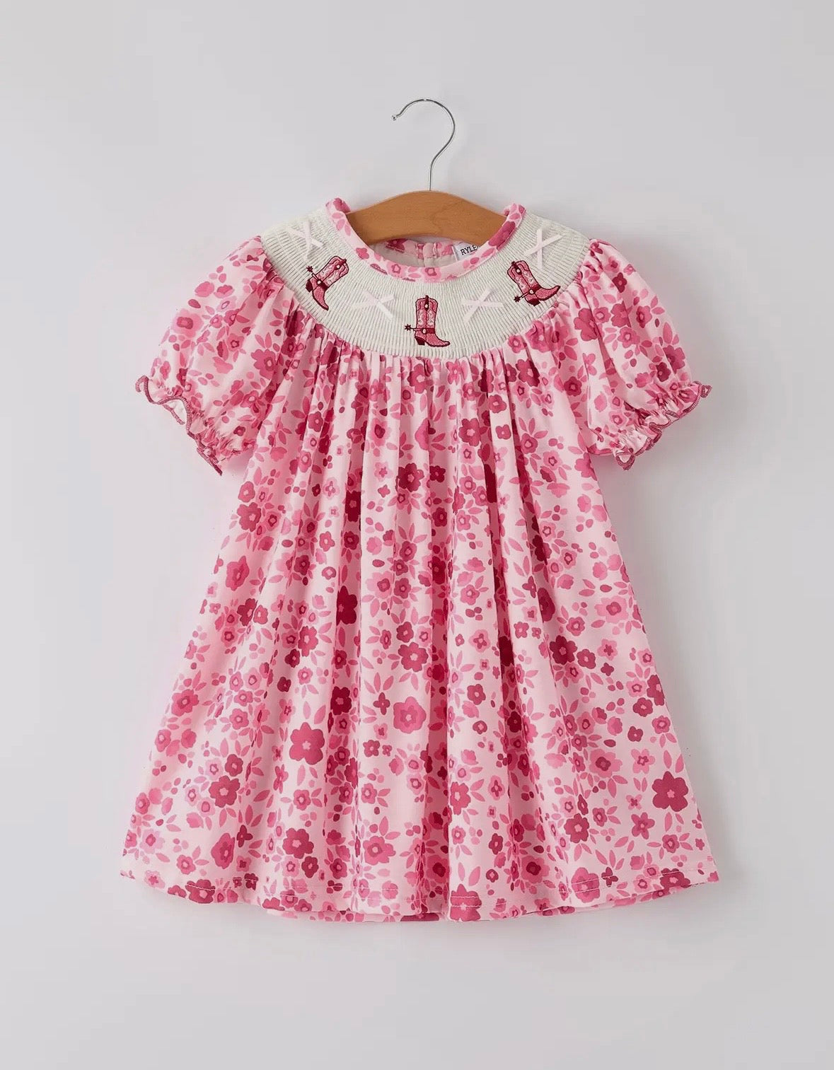 Sweet Magnolia Smocked Boot Dress