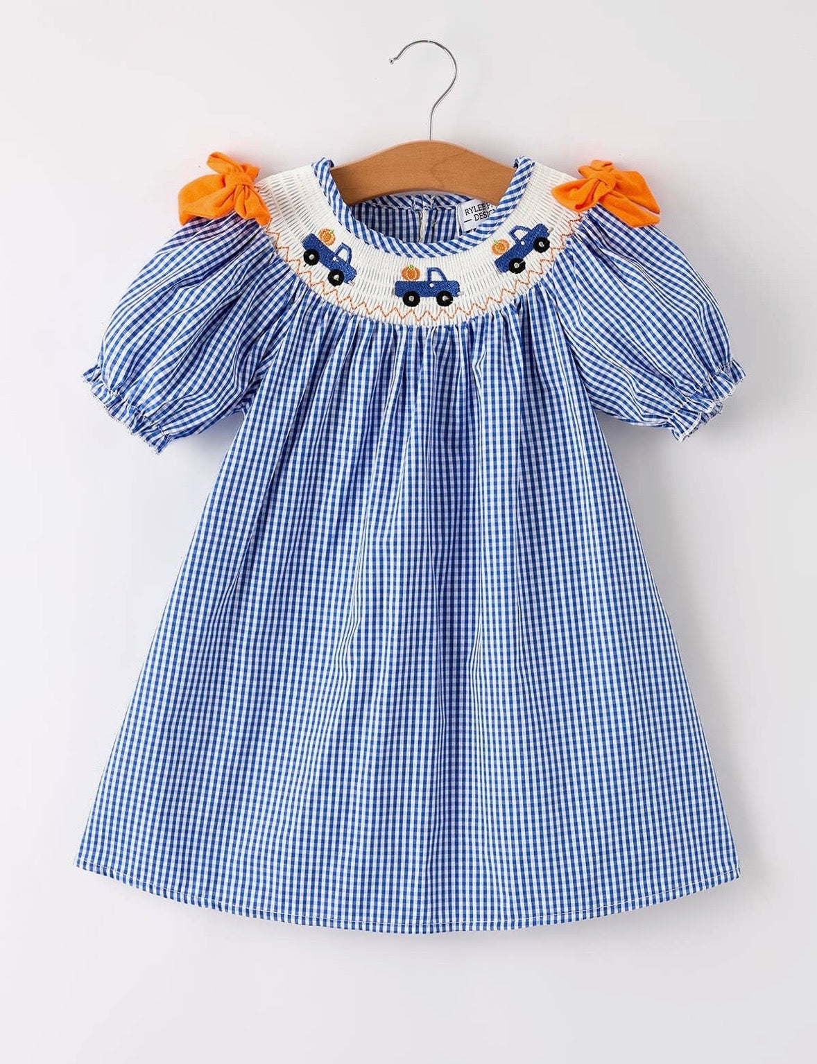 Pumpkin Patch Pickup Smocked Dress
