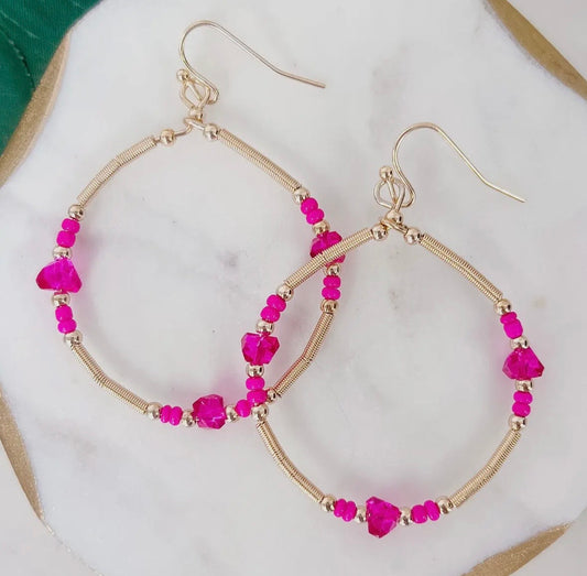 Pink Promise Hoop Earrings