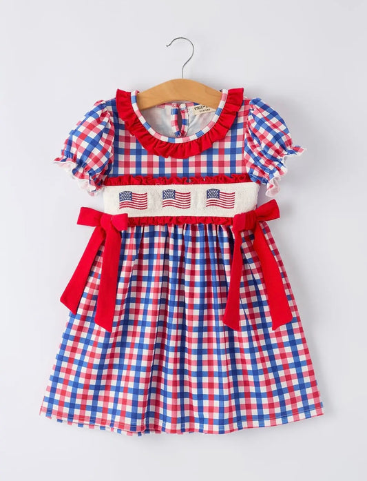 Red, White & Ruffles Dress