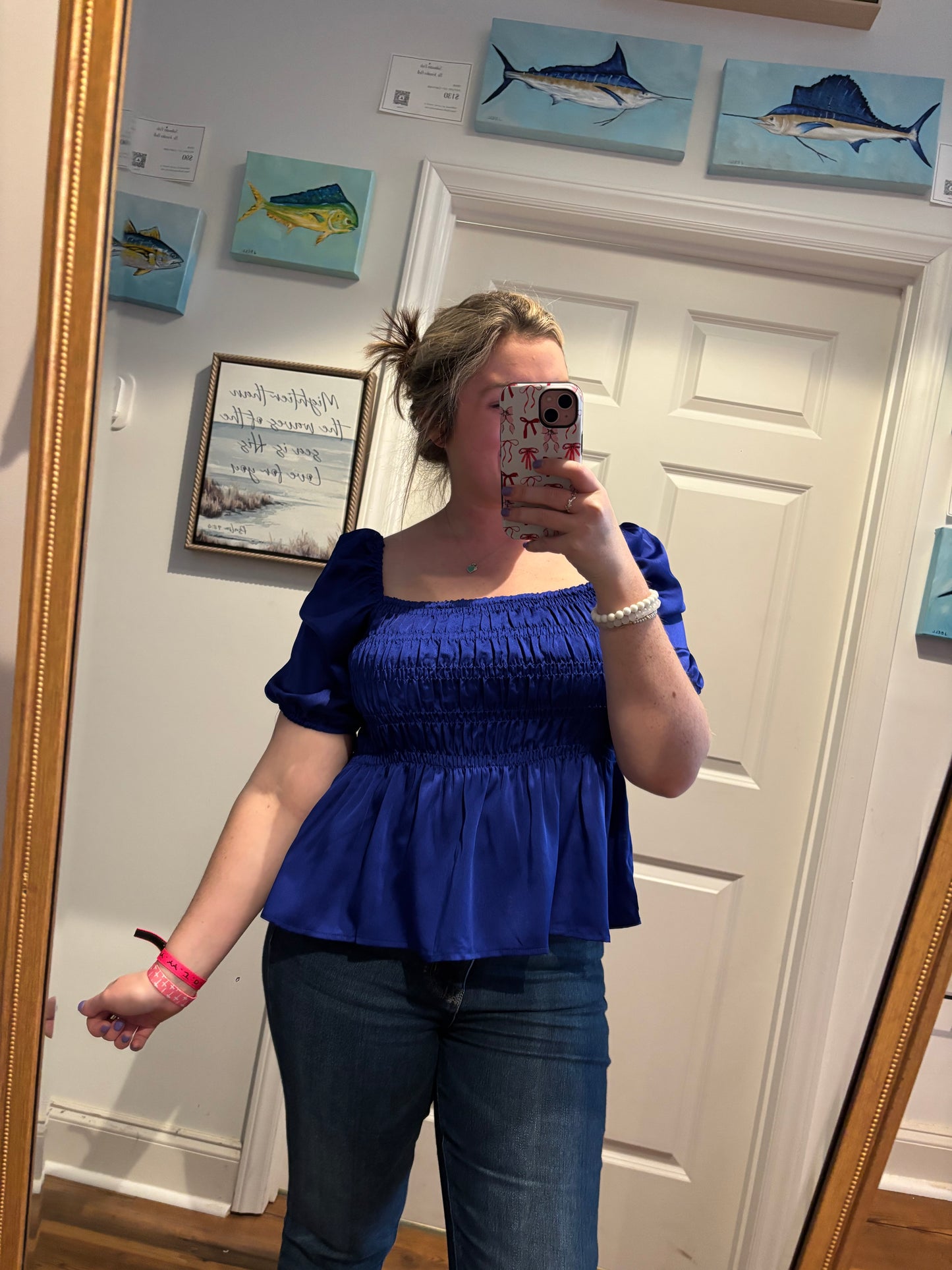 Harbor Breeze Smocked Top