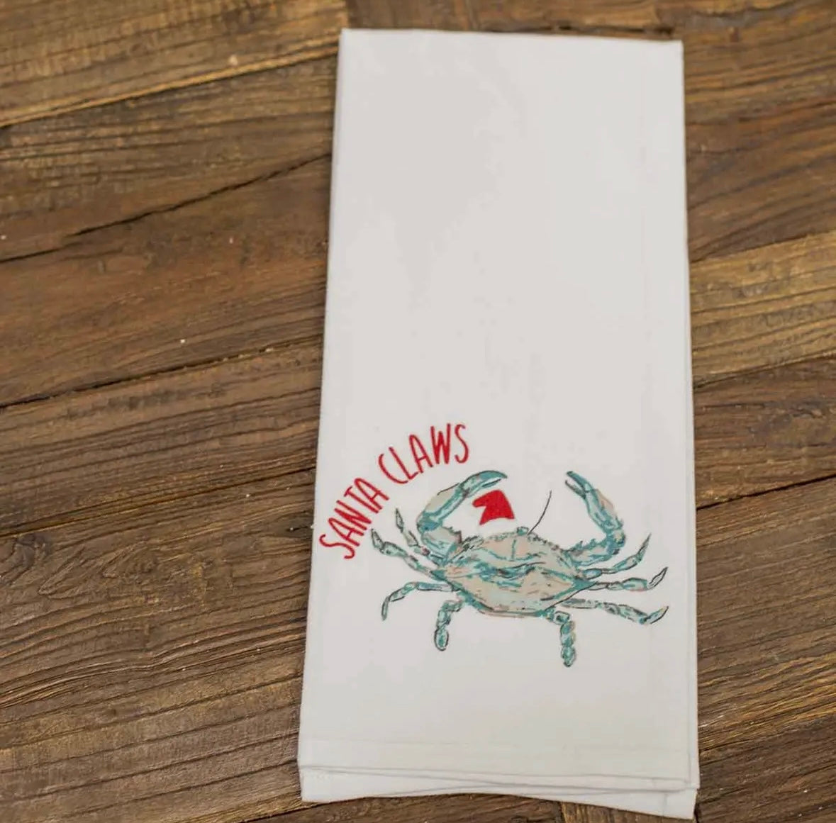 Santa Claws Crab Tea Towel