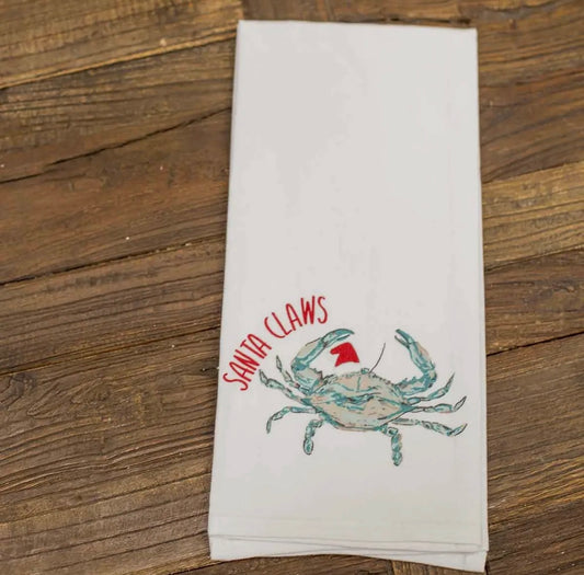 Santa Claws Crab Tea Towel