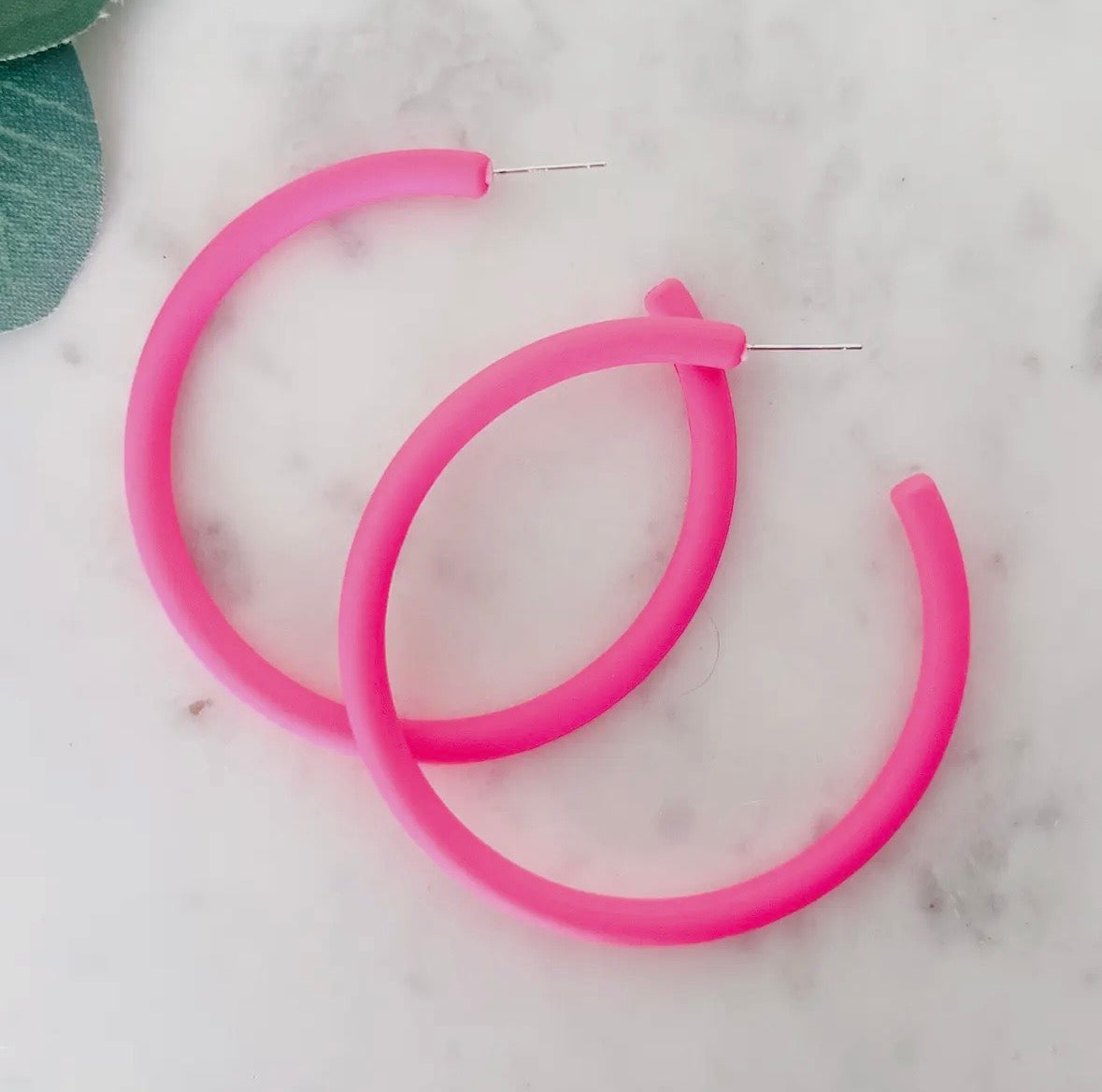 Hot Pink Pop Hoops