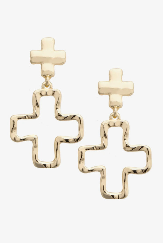 By His Grace Cross Earrings