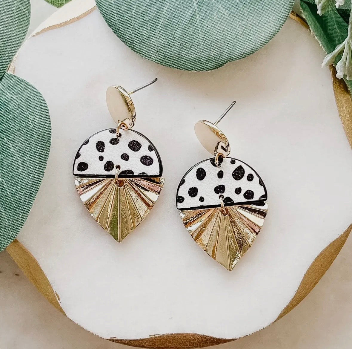 Spotted & Golden Glow Earrings