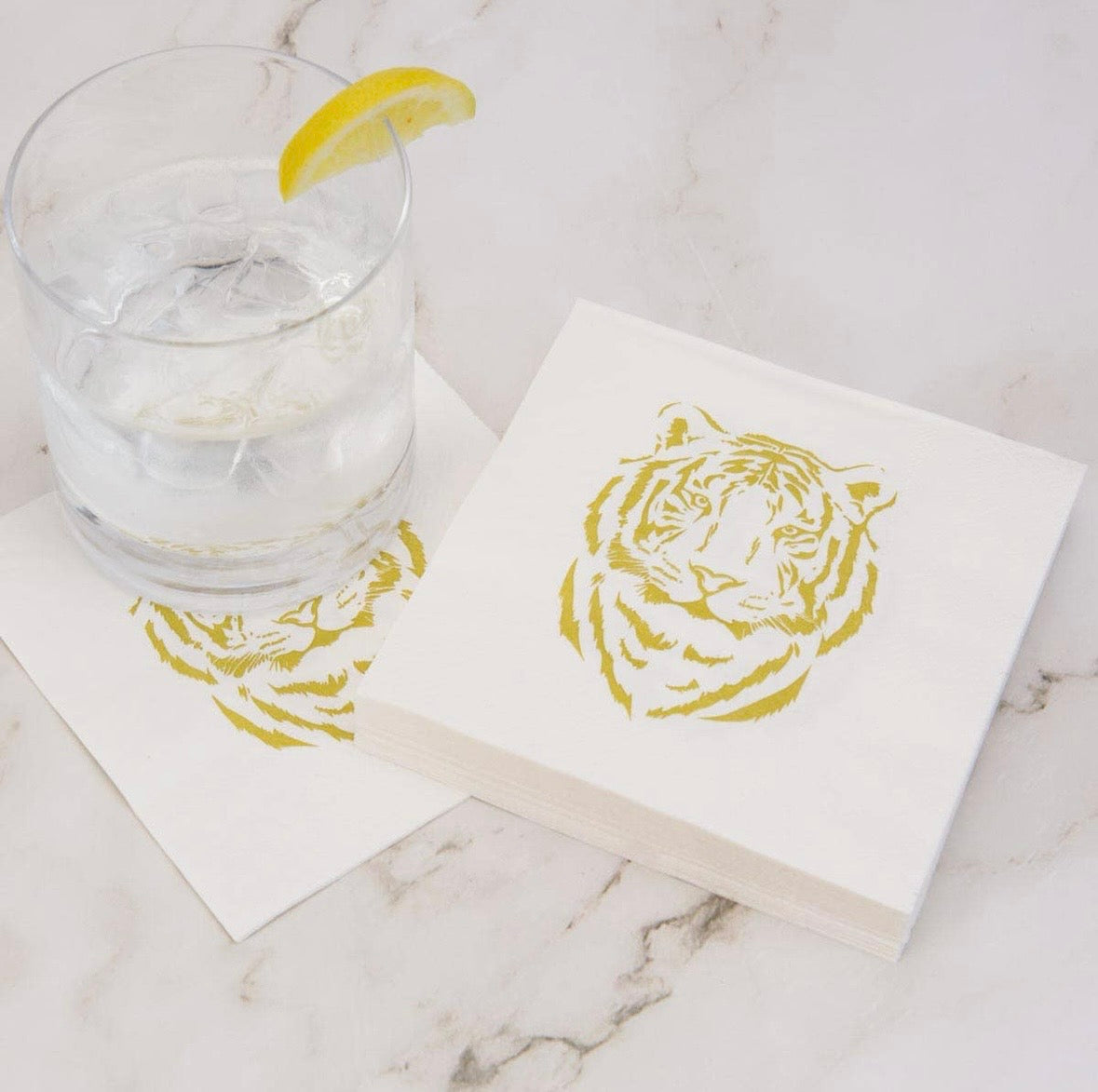 Golden Tiger Cocktail Napkins