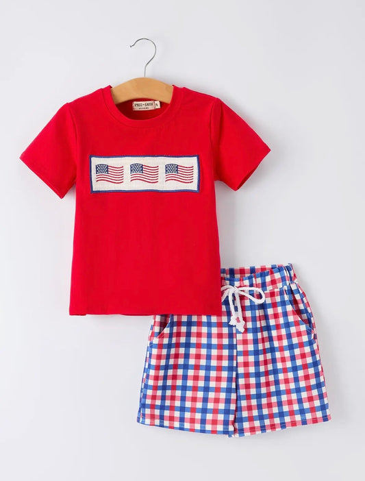 Red, White & Rowdy Short Set