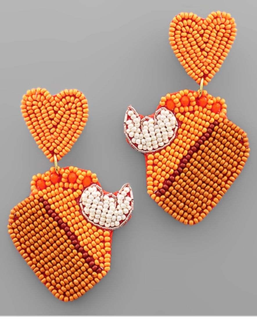 Pumpkin Pie & Heart Earrings