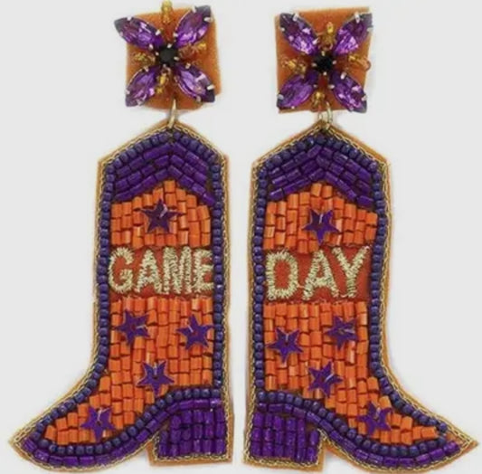 Boot Scootin’ Game Day Earrings