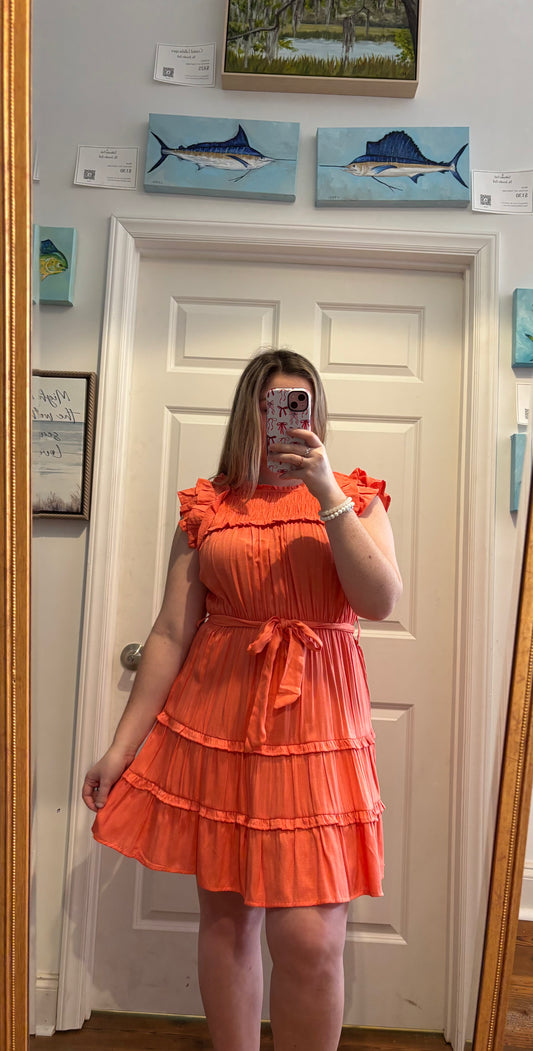 Sunset Grace Ruffle Dress