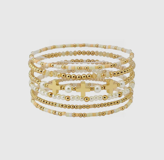 Golden Promise Bracelet Stack
