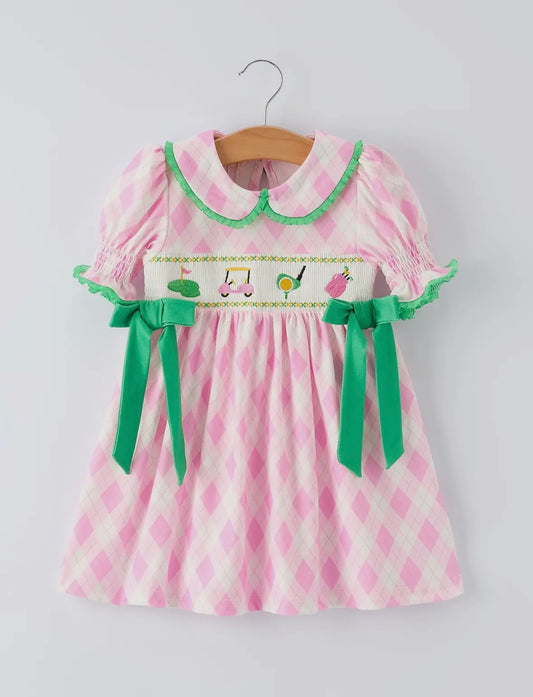 Pink Fairway Smocked Dress