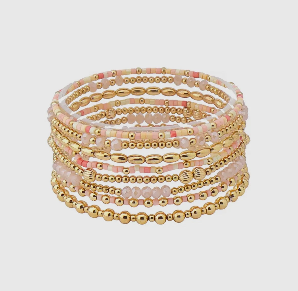 Blush & Gold Everyday Bracelet Stack