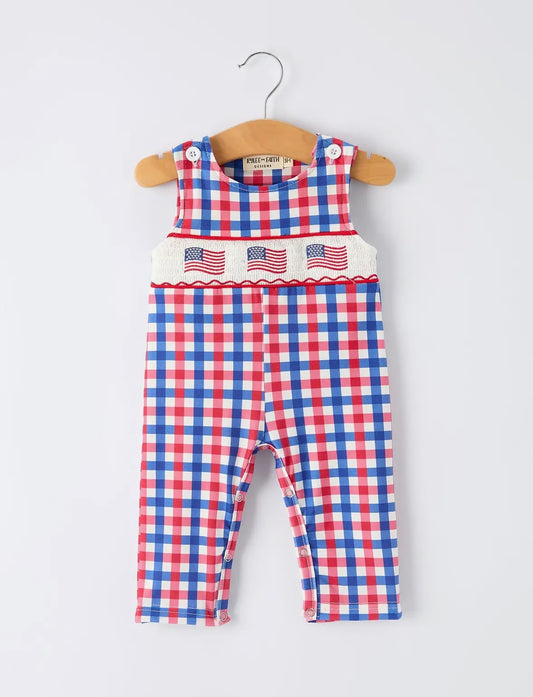 Stars & Stripes Smocked One-Piece