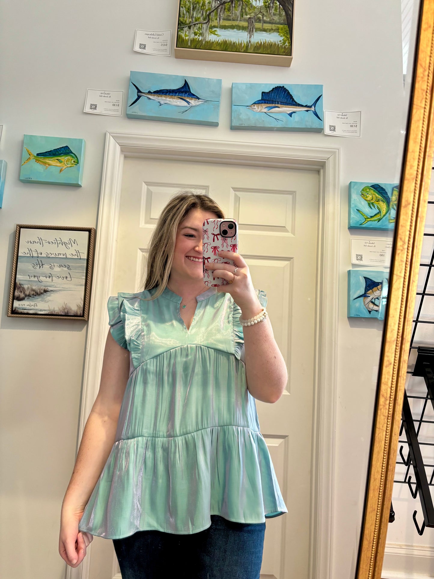 Seafoam Serenity Babydoll Top