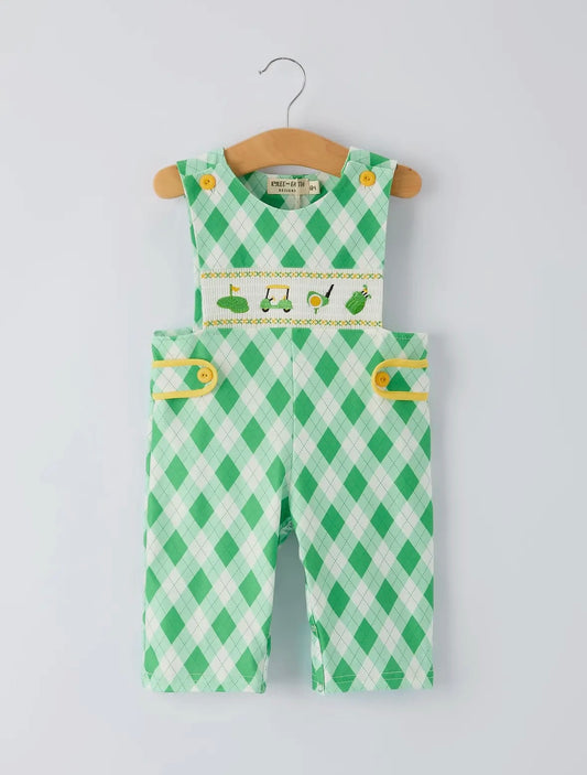 Green Fairway Smocked Jon Jon