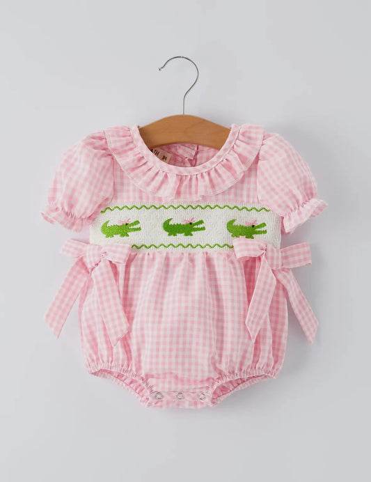 Sweet Gator Smocked Bubble