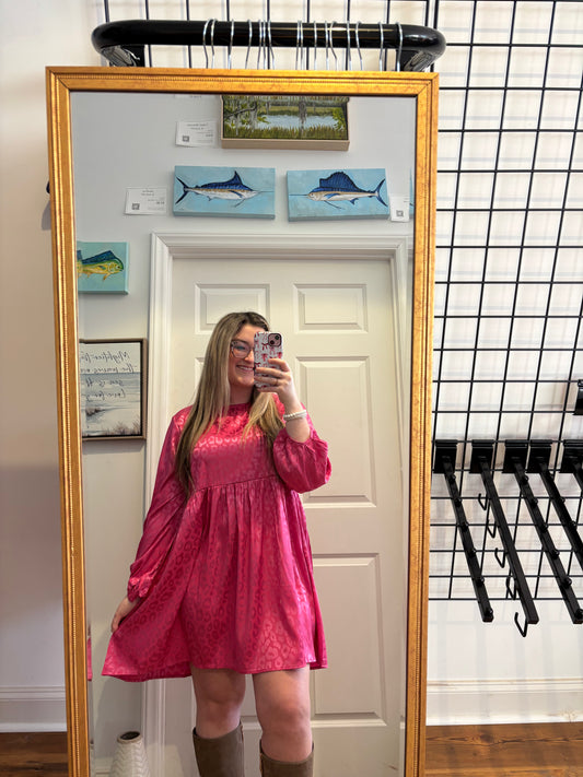 Blushing Leopard Dress