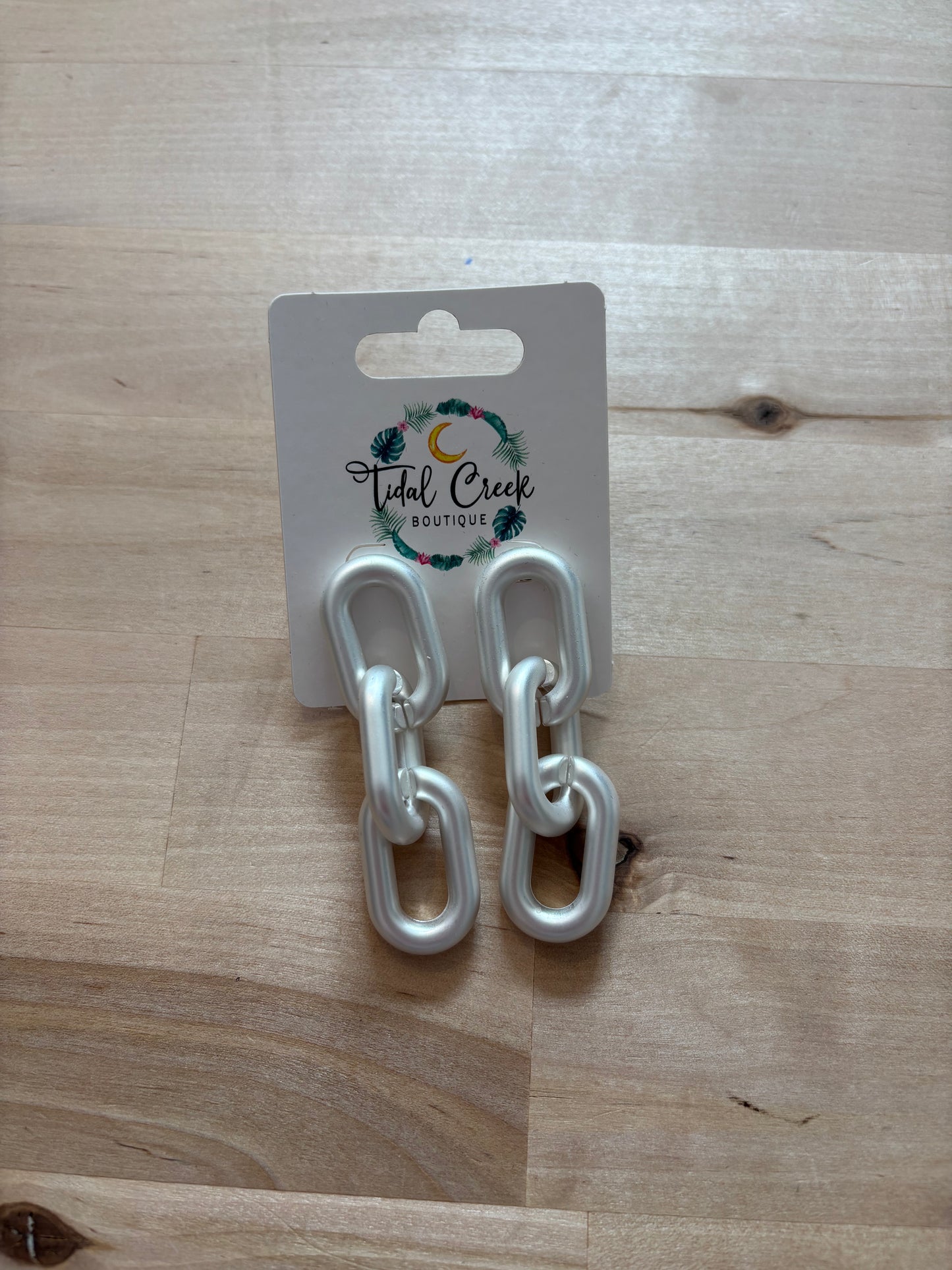 Silver Chain Link Earrings