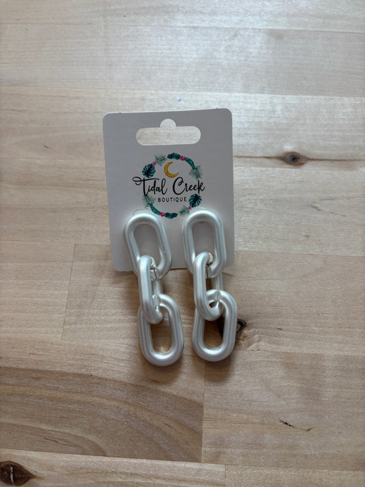 Silver Chain Link Earrings