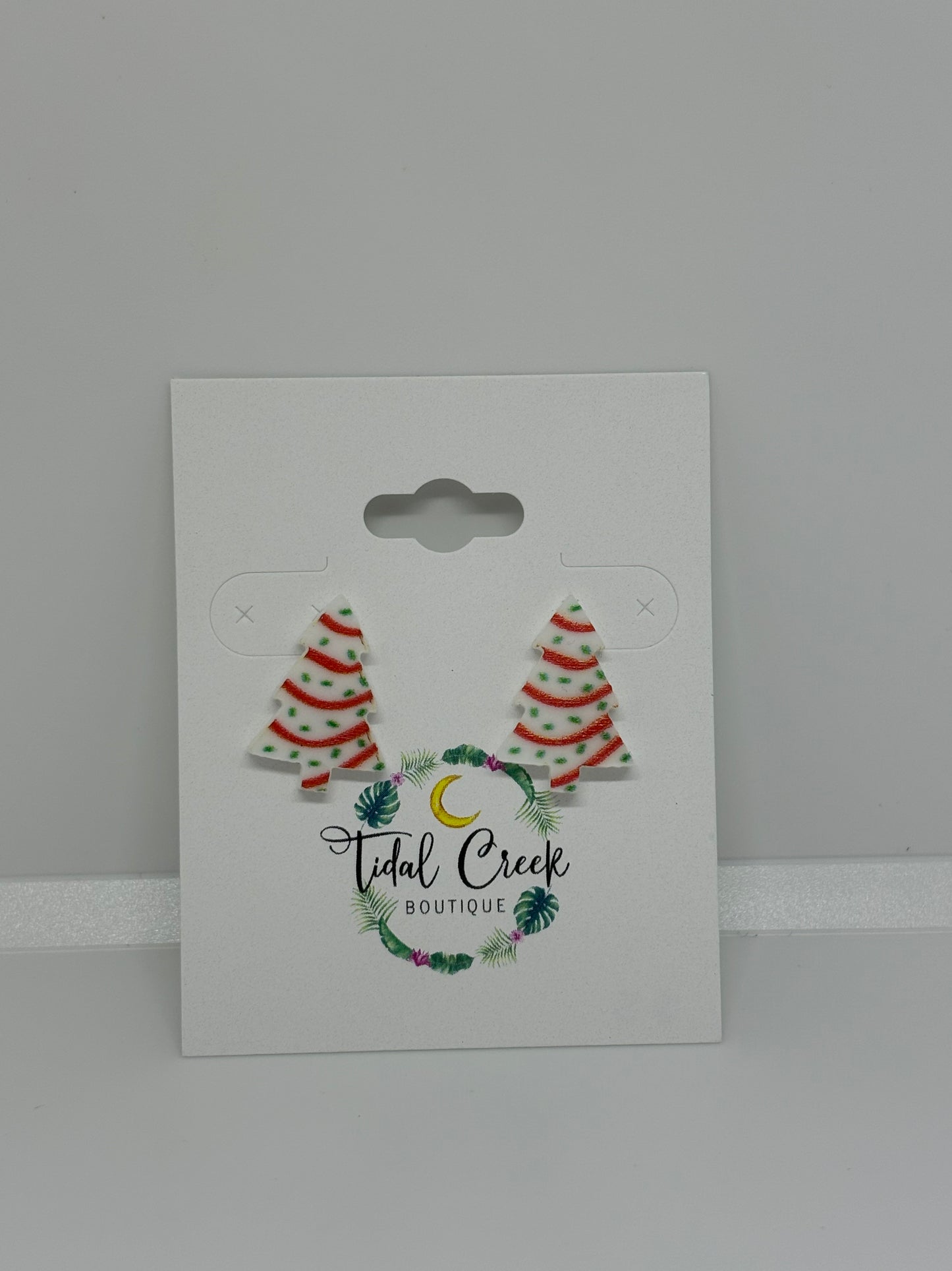 Christmas Tree Cake Earrings