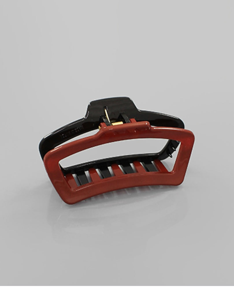 Two Tone Hair Clip (Garnet/Black)