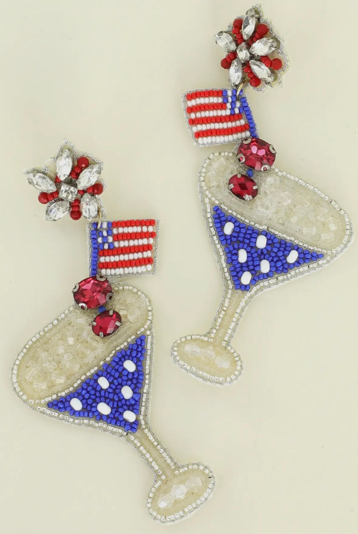 Patriotic Cocktail Dandle Earrings