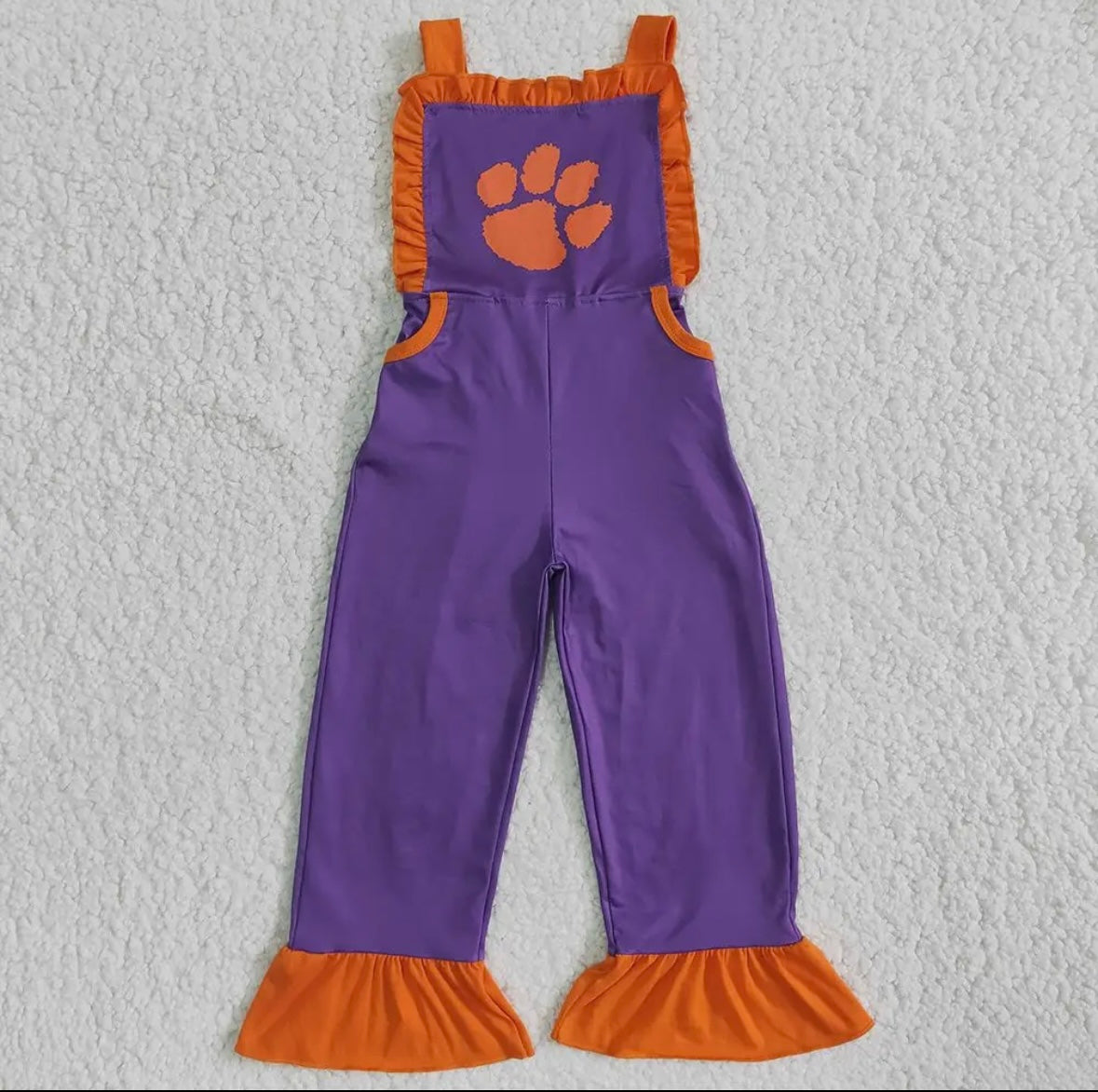 Clemson Girls Jumpsuit Romper Overall